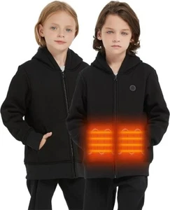 Kids Heated Hoodie Sweatshirt,heated jacket Full-Zip for child with battery pack - Picture 1 of 5