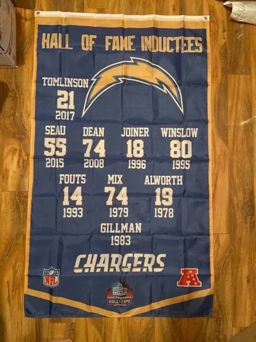 Los Angeles Chargers 3x5 ft Flag Hall of Fame Inductees Banner NFL Champions Cover