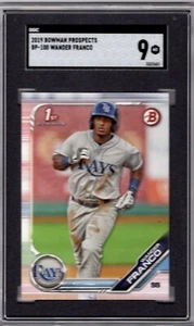 WANDER FRANCO - TAMPA BAY RAYS - 2019 BOWMAN PROSPECTS  # BP-100 - SGC 9 - MINT  - Picture 1 of 2