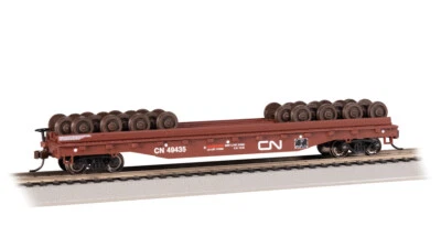 Bachmann 18938 HO Scale Canadian National 52' Wheel Flatcar #49435 - Image 1 of 2