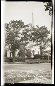 EARLY 1900s POSTCARD FILM NEGATIVE, "FIRST PARISH CONGREGATIONAL CHURCH YORK ME" - Picture 1 of 1