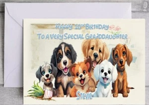 Personalised Birthday Card Daughter Granddaughter Sister Niece Friend Girls - Picture 1 of 2