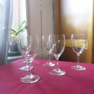 6 Baccarat Kristall Wein- oder Portgläser Modell Top Brion signiert - Bild 1 von 10