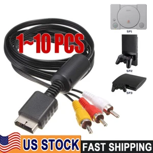 6 Feet AV to RCA Audio Video Composite Cable Cord For Sony PS1 PS2 PS3 PS3 Slim - Picture 1 of 10