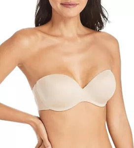 Sujetador sin tirantes Maidenform Custom Lift Latte 34B nuevo con etiquetas - Imagen 1 de 4