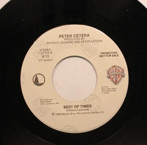 Rock Nm! 45 Peter Cetera - Best Of Times / On Warner Bros. Records - Picture 1 of 2