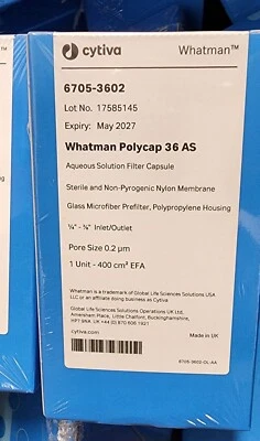 WHATMAN CYTIVA CYTIVA 6705-3602 Polycap AS 36 Capsule Filter, sterile 0.2 µm, WHATMAN