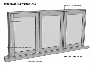 TIMBER CASEMENT WINDOWS - V03 - Building Plans 2D & 3D - MAKE YOUR OWN & SAVE $$ - Picture 1 of 10