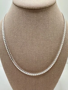 Sterling Silver Necklace Chain Flat 19" 5 MM Wide 17.14 Grams Sideways Chain New - Picture 1 of 5