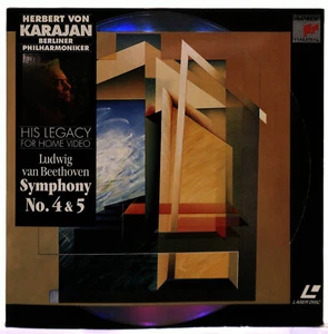 EBOND Herbert Von Karajan Beethoven Symphony N 4 & 5 PAL Laser Disc LD014215 - Imagen 1 de 2