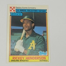 1984 TOPPS RALSTON PURINA #15 OF 33 RICKEY HENDERSON