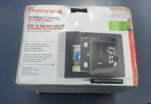 Honeywell Compact Steel Security Box with Digital Lock, Black, KEY LOCKED INSIDE - Picture 1 of 7