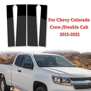4pc Black Pillar Posts Door Trim Cover Kit For Chevy Colorado GMC Canyon 2015-22 - Bild 1 von 11