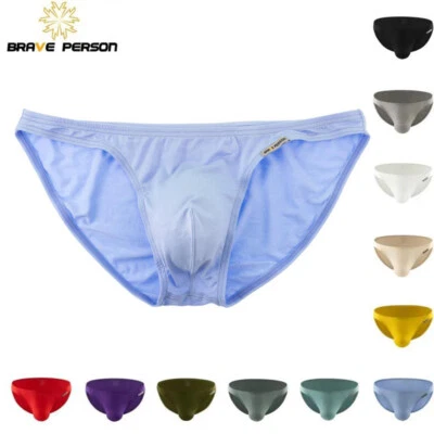 BRAVE PERSON Mens Underwear Underpants Modal Brief Sexy Low-rise Panties Briefs