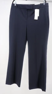 Charter Club Pants Women 16 Navy Blue Tummy Slimming Straight Trouser Career New - Picture 1 of 9