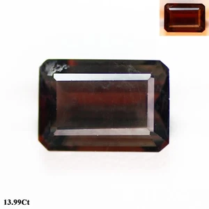 13.99 Ct Superb Octagan 16.1 x 11.3 MM Brazil Natural Color Changing Flourite - Picture 1 of 5