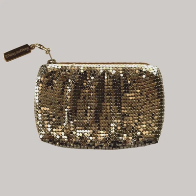 NUEVO MONEDERO MONEDERO DE MALLA WHITING & DAVIS DE COLECCIÓN BOLSA DE METAL NEGRO Correo de cadena Foto 1 de 4