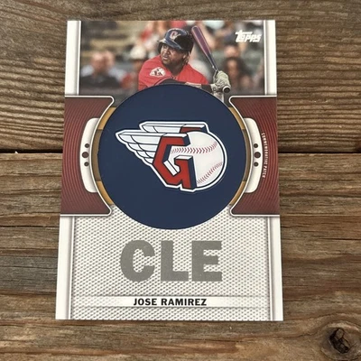 Jose Ramirez 2023 Topps Series 1 - Team Logo Commemorative Patches #TLP-JRA  - Image 1 of 2