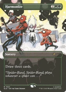 Harmonize 7021 Borderless Non Foil Secret Lair Spiderman MTG Near Mint - Picture 1 of 2