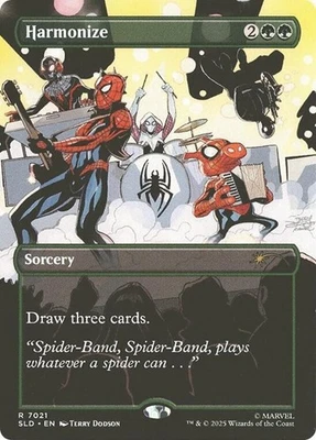 Harmonize 7021 Borderless Non Foil Secret Lair Spiderman MTG Near Mint - Image 1 of 2