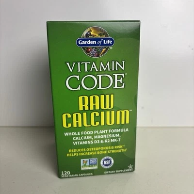 (LOTE DE 4) Garden of Life Vitamin Code Calcio Crudo 120 Cápsulas Vegetales UltraZorbe Foto 1 de 4