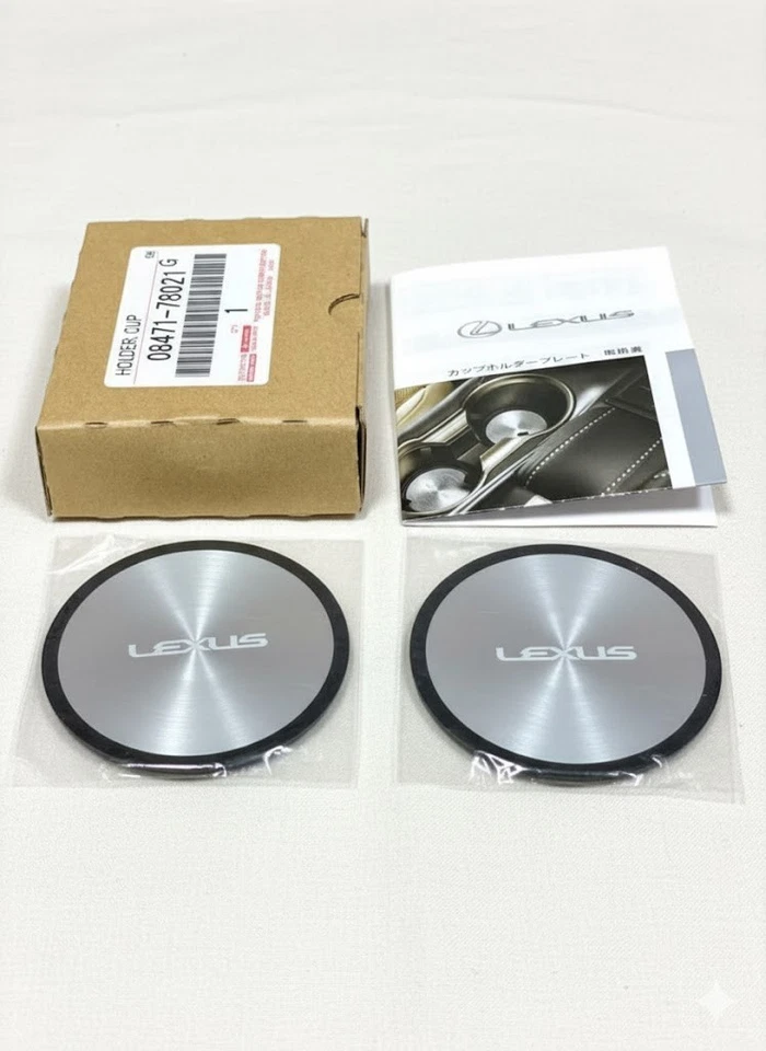 Lexus RC350 RC300h RC300 Aluminum Cup Holder Plate Silver 08471-78021 Genuine - Imagem 1 de 3