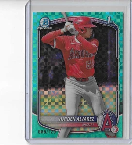 2025 Bowman Chrome Aqua X fractor   Hayden Alvarez  RC  86/125  AVG 340 - Picture 1 of 1