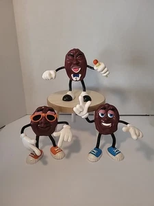 Vintage 1987 California Raisins Calrab Applause Figuren 5,5" biegsam 3er Set - Bild 1 von 10