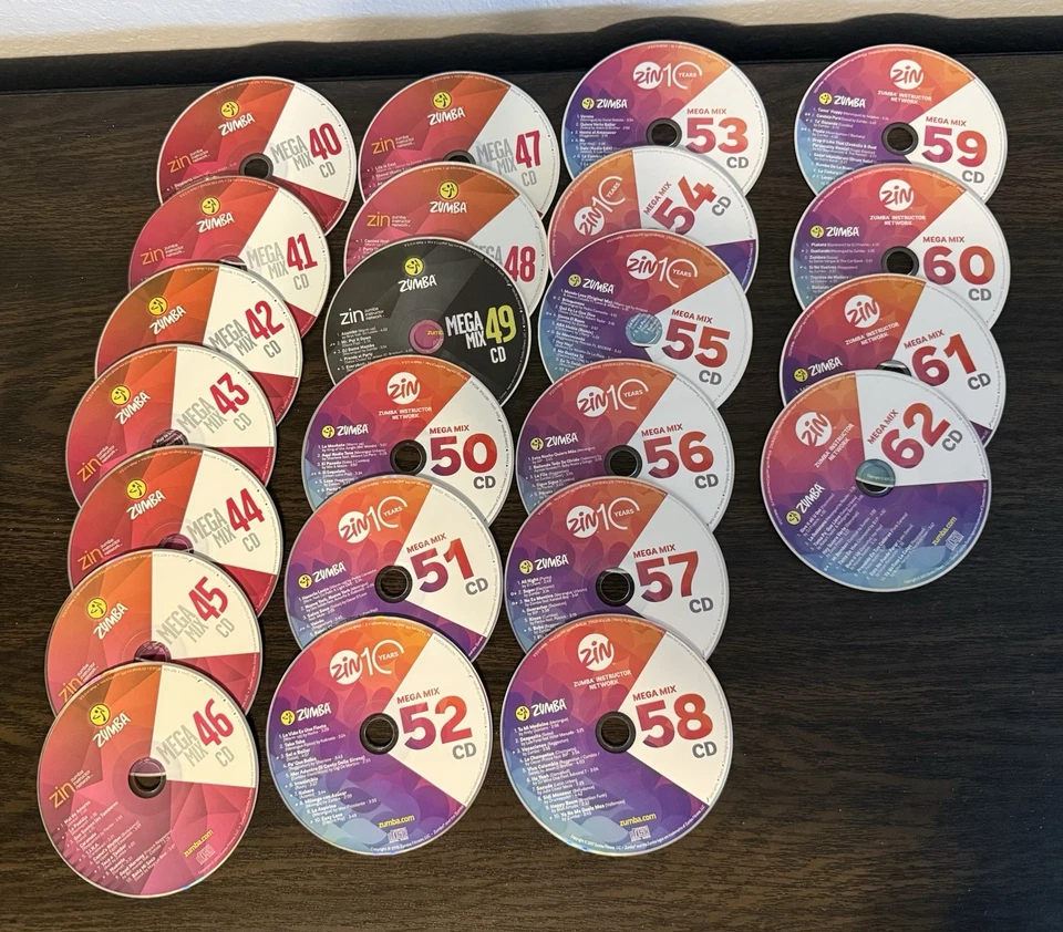 Lot 23 Zumba Fitness ZIN MegaMix CDs - Image 1 of 1