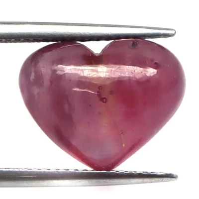 12.35 CT. Heated Red Ruby Madagascar Heart Cabochon 12 x 15 MM. - Image 1 of 4