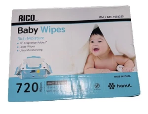 RICO Baby Wipes, 720 Count - Picture 1 of 3