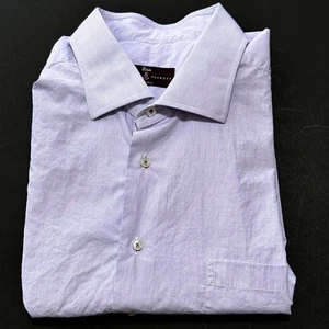 Camisa Robert Talbott Estate Vintage Para Hombre 18.5 34/35 Púrpura Guinga Polonia Algodón - Imagen 1 de 12