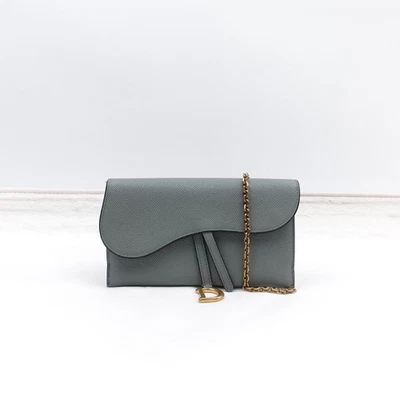 Dior Saddle WOC grayish blue Calfskin Shoulder Bag T10255962 - Image 1 of 4