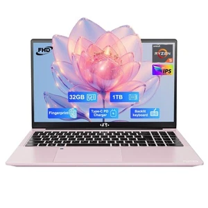 NIMO 15.6" FHD IPS Laptop 32GB RAM 1TB SSD AMD Ryzen 5 Backlit KB Win11  - Picture 1 of 7