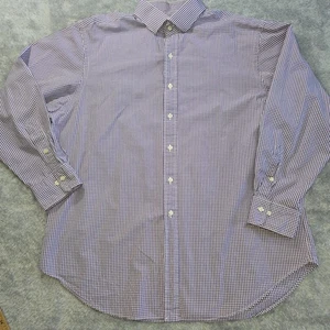 Polo Ralph Lauren Dress Shirt Men 18 34/35 Purple Regent Classic Fit Long Sleeve - Picture 1 of 10