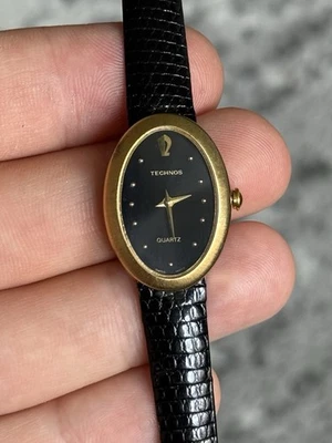 Vintage Ladies Technos Quartz Swiss Made Watch Runs - Image 1 of 4