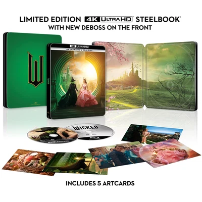Wicked Steelbook Limited Edition Artcards [PG] 4K UHD - Image 1 of 2