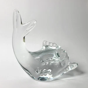 Vintage handgefertigte Kunst Glas Delfin Fisch 3,5" hoch Marine Maritim - Bild 1 von 10