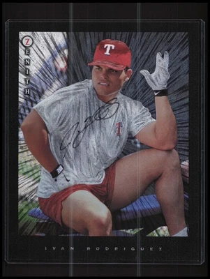 Ivan Pudge Rodriguez Signed 1997 Pinnacle Zenith 8x10 Oversized Auto Card Ranger - Image 1 of 2