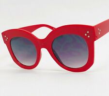 Women Fashion Sunglasses Oversized Red Frame Gradient Lens Top Shades New Style