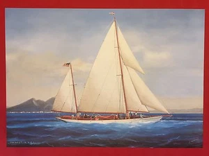 PAPALUCA - SAHARET SCHIFF 1 FINE ART FARBDRUCK REPLIK der ORIGINAL GOUACHE  - Bild 1 von 1