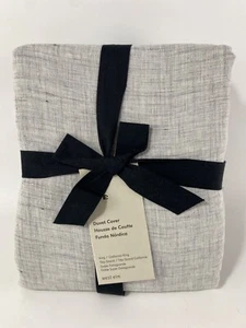 West Elm European Flax Linen Frost Gray Fiber Dye King/Cal King Duvet NWT - Picture 1 of 4