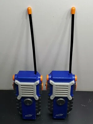 Nerf Walkie Talkies Blue Gray & Orange Works Well  - Image 1 of 4