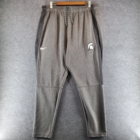 Michigan State Spartans Sweatpants Mens XL Gray Nike Dri Fit Jogger Pants Cover