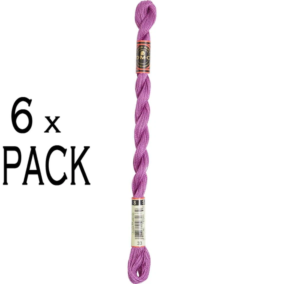 6x DMC Perlgarn Stärke 8, 25 m, 115AR/8-33, VPE - Bild 1 von 1