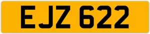 EJZ 622 E 3x3 DATELESS PRIVATE NUMBER PLATE EM EMM EMMA EVE EVA EUAN ERIC ELA ED - Picture 1 of 1
