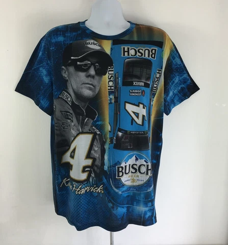 NASCAR T-Shirt Mens Blue X-Large STEWART HAAS Kevin Harvick #4 Graphic Top Cover