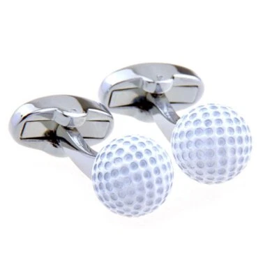 Par de gemelos blancos para pelota de golf en caja de regalo de presentación y paño de pulido Foto 1 de 4