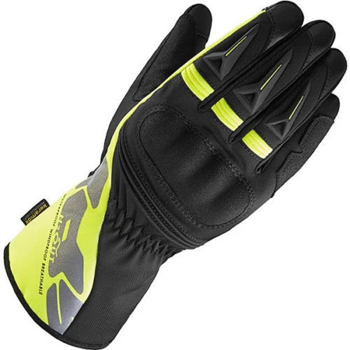 Spidi Alu-Pro WP Motorcycle Waterproof Breathable Leather Gloves - Black/Yellow - Image 1 of 4