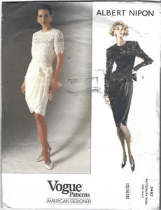 Vogue Designer Sewing Pattern 2492 Albert Nipon Dress and Top, Size 12-16, Uncut - Picture 1 of 3